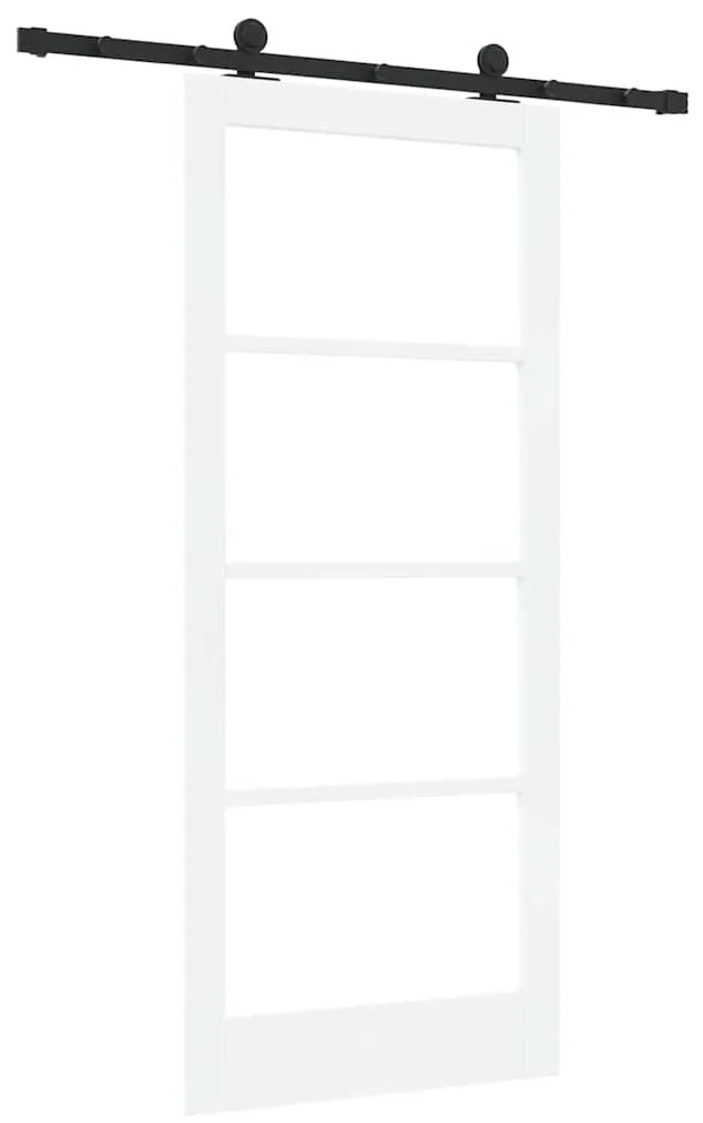 Porta Deslizante com Conjunto de Ferragens "ORKDAL" Branca 86x198,5 cm