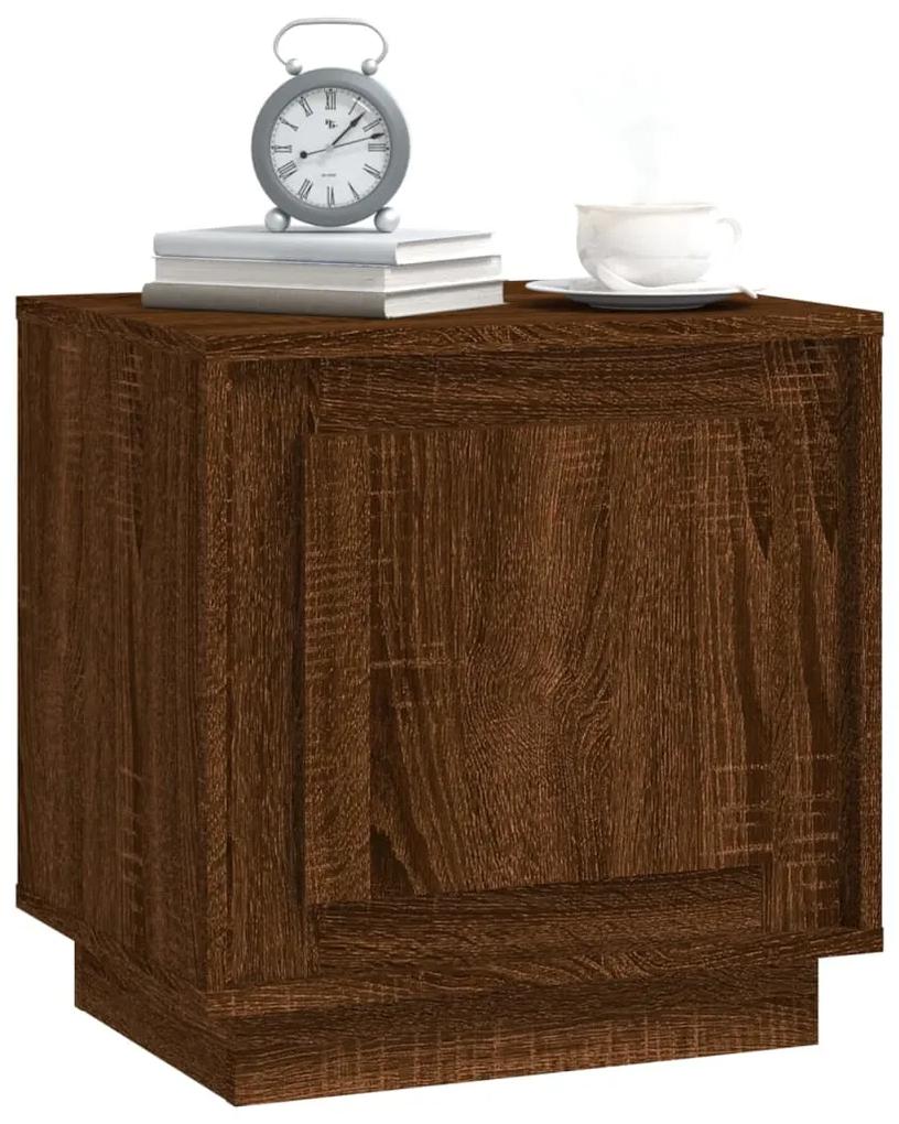 Mesa cabeceira 44x35x45 cm derivados madeira carvalho castanho