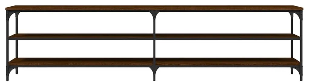 Móvel TV 200x30x50cm derivados madeira/metal carvalho castanho