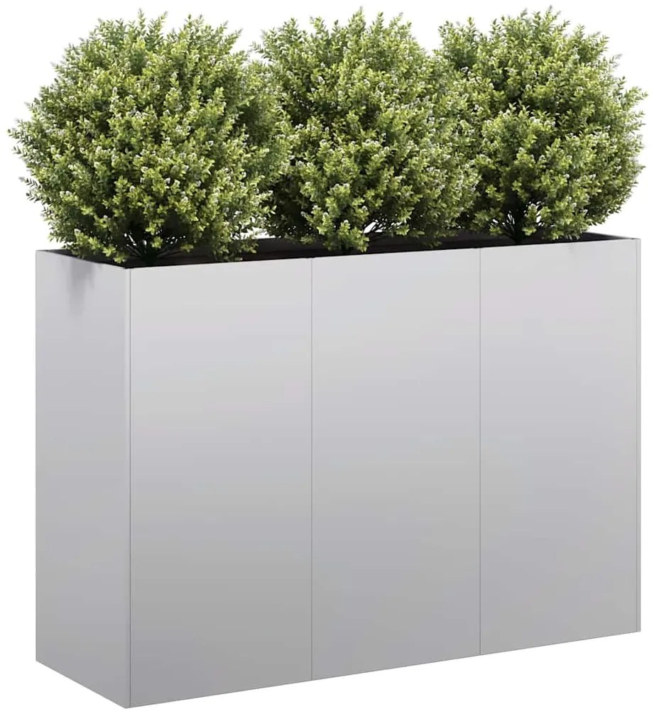 vidaXL Planter 120x40x80 cm aço galvanizado