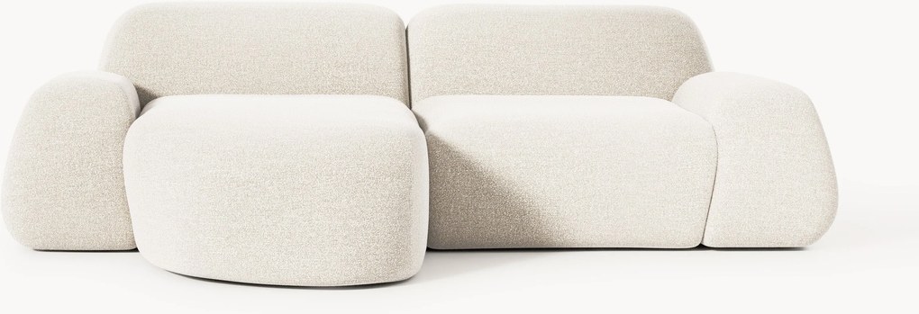 Sofá de canto modular em bouclé Wolke (3 lugares)