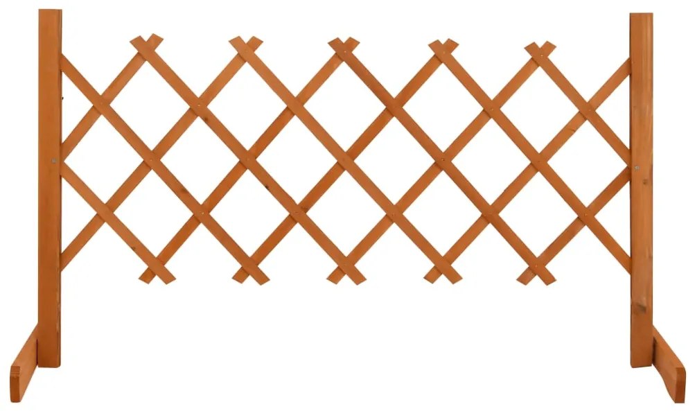 vidaXL Vedação em treliça para jardim 120x60 cm abeto maciço laranja