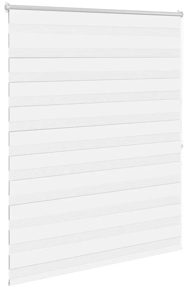 Estore de rolo 140 x 175 cm, linhas de zebra / Branco