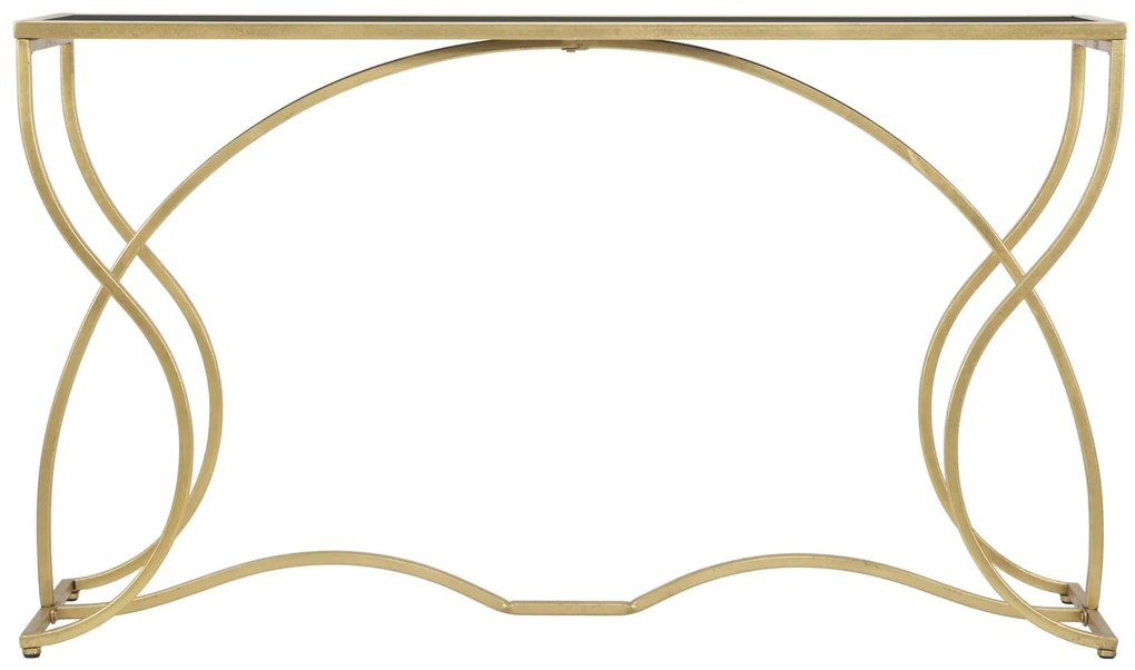 MESA CONSOLA SUNSHINE 130X40X75 CM DOURADA E PRETA