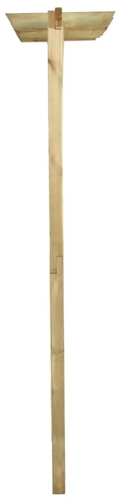 Cerca treliça c/ pérgola no topo 300x50x200 cm pinho impregnado