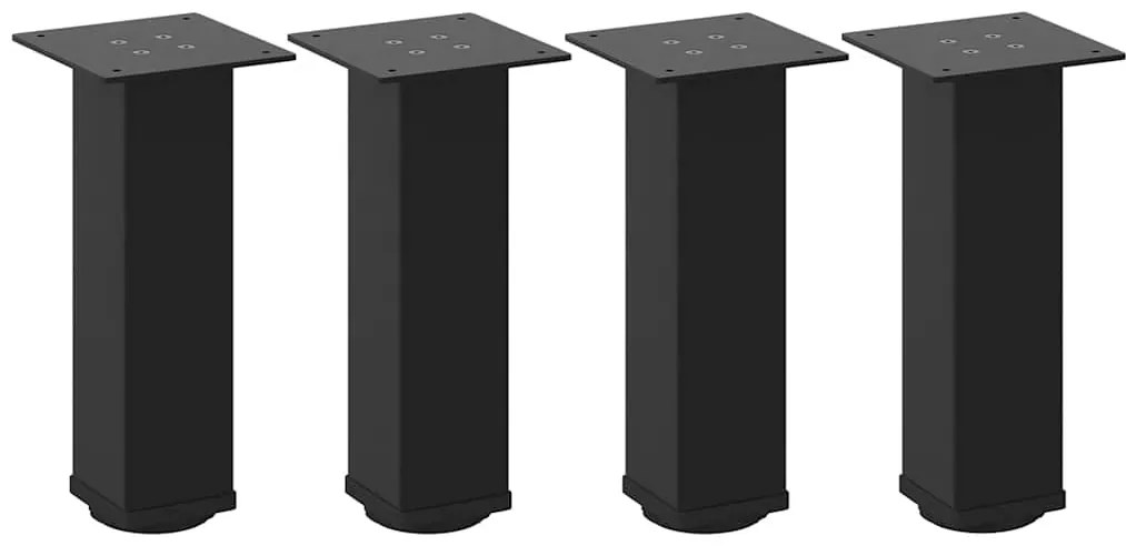 Pés para mesa de centro 4 peças, preto, 30-32 cm, aço