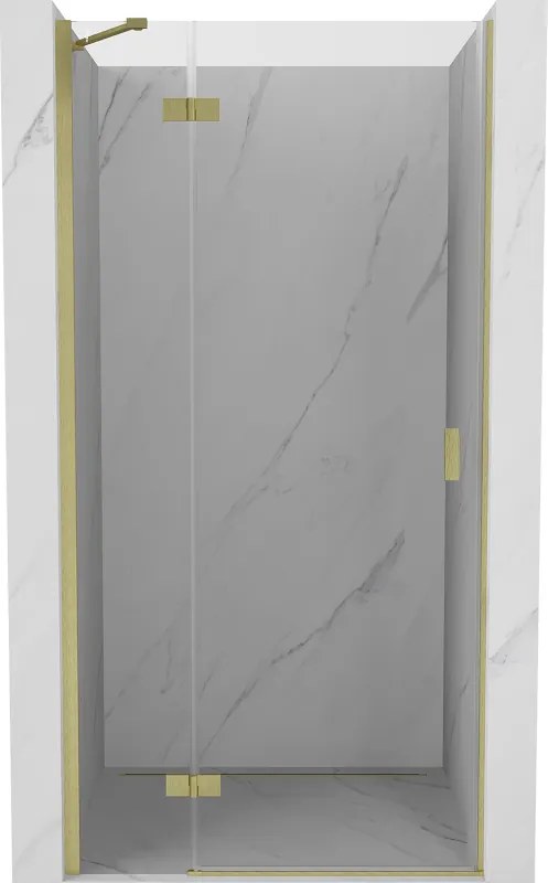 Mexen Mist-H porta de duche de abrir esquerda 105 cm, transparente, dourado escovado - 8A5-105-000-55-00-L