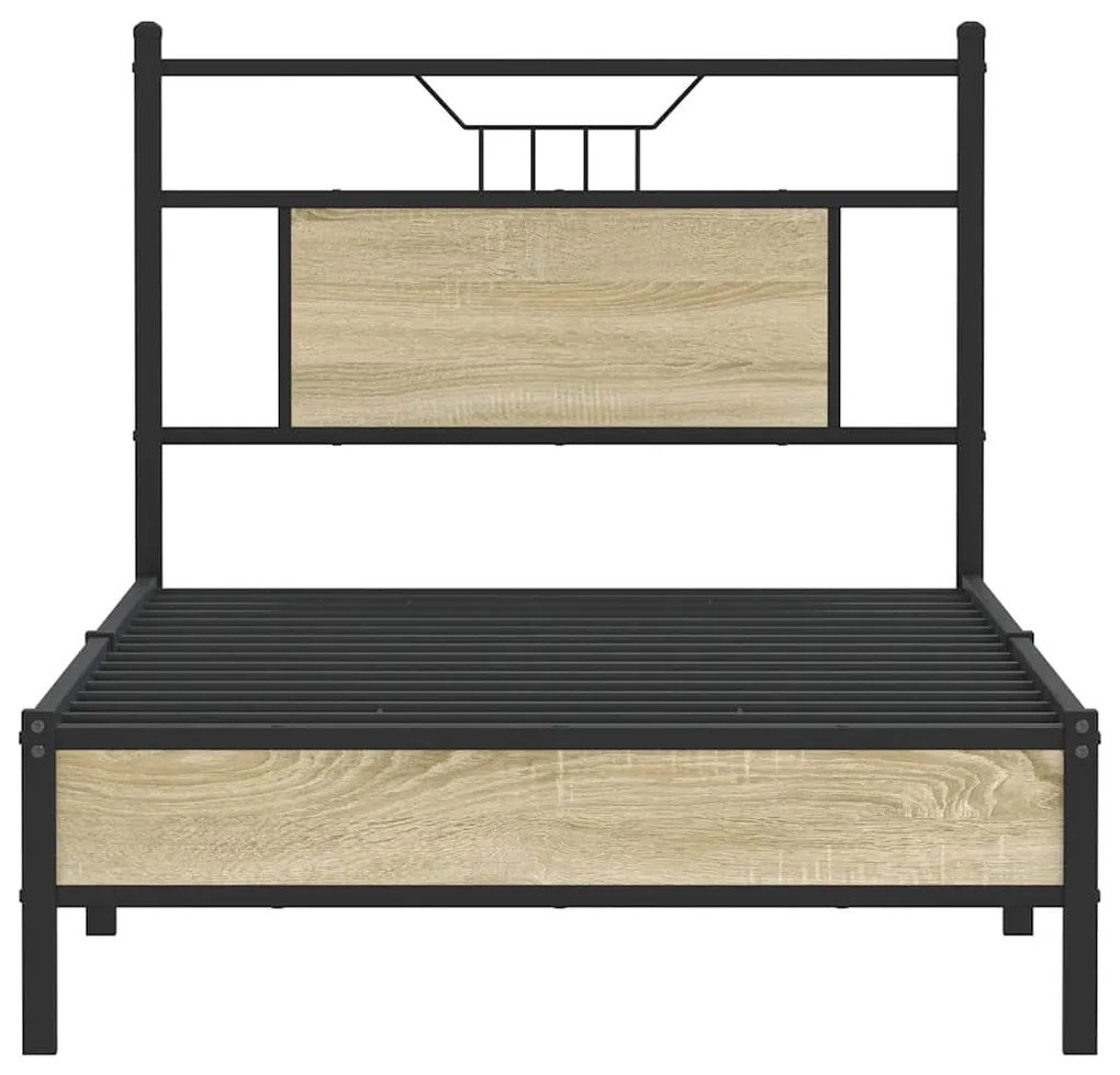 Estrutura cama s/ colchão derivados de madeira carvalho sonoma
