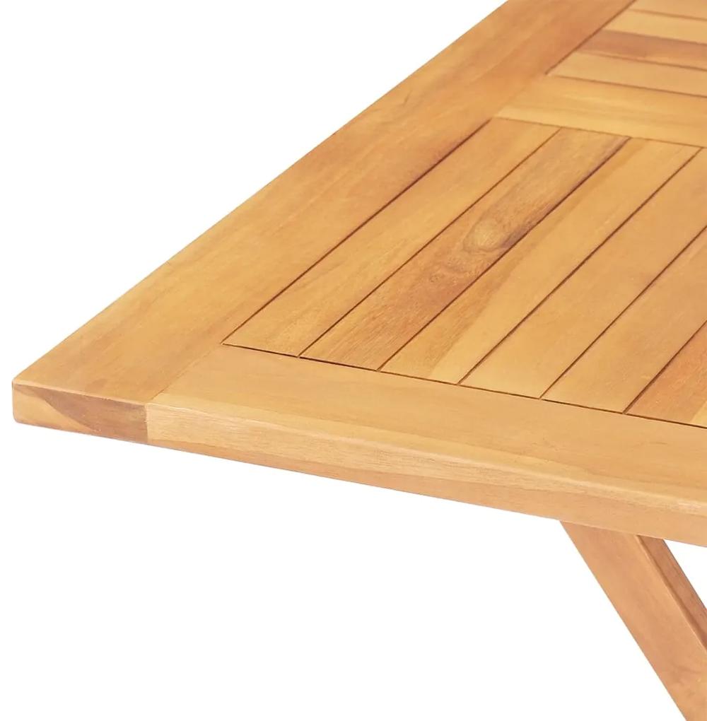 Mesa de jardim dobrável 85x85x76 cm madeira de teca maciça