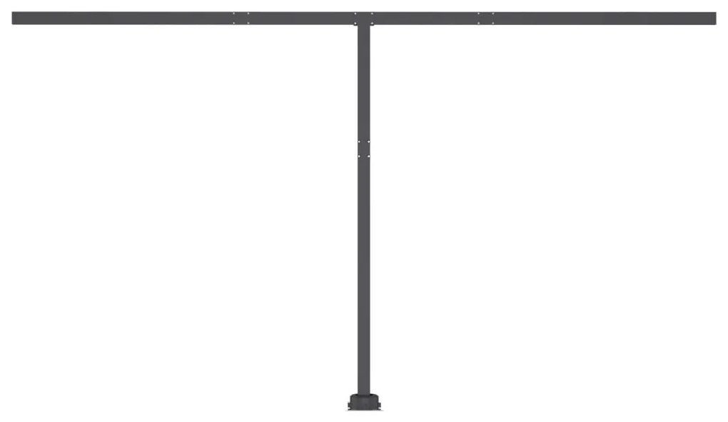 Toldo retrátil manual com LED 400x300 cm antracite