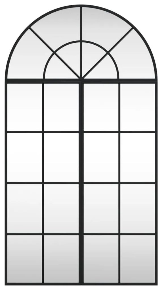 Espelho de parede arqueado 60x110 cm ferro preto