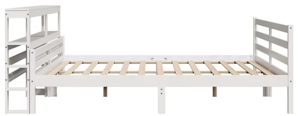 Estrutura de cama c/ cabeceira sem colchão 200x200 cm branco