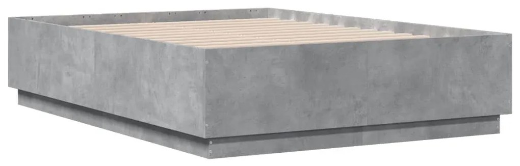 Estrutura de cama 120x190 cm derivados de madeira cinza cimento