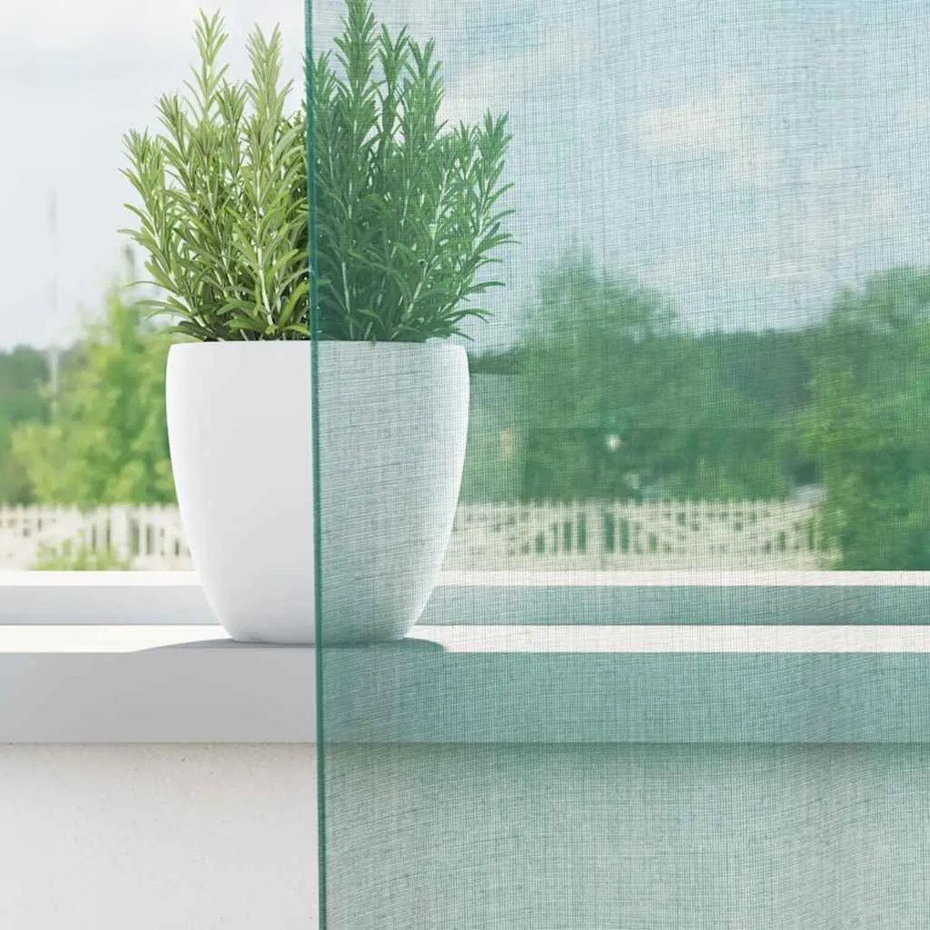 Cortinas de voile com ilhós 2 pcs turquesa
