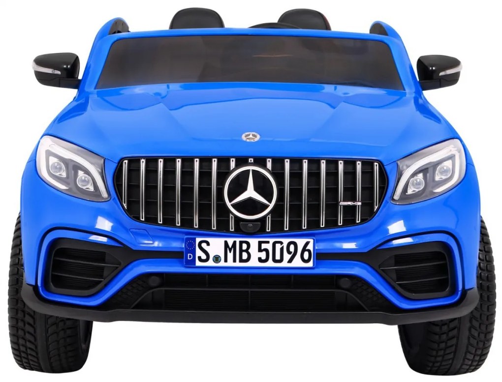 Carro elétrico para Crianças 24V 4x4 2 Lugares Mercedes GLC 63S Rodas de EVA, Assento de couro Azul