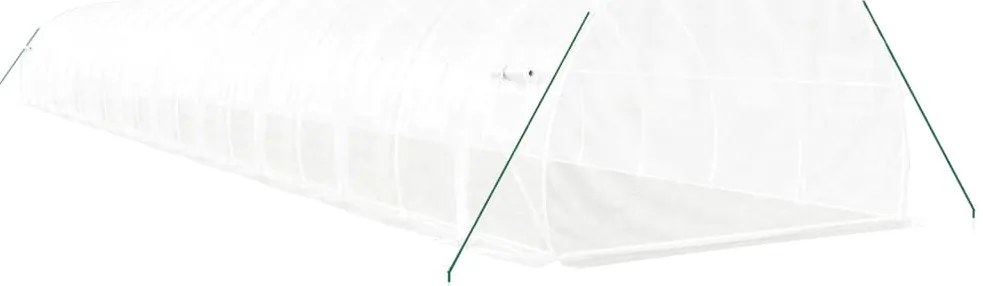 Estufa com estrutura de aço 60 m² 20x3x2 m branco