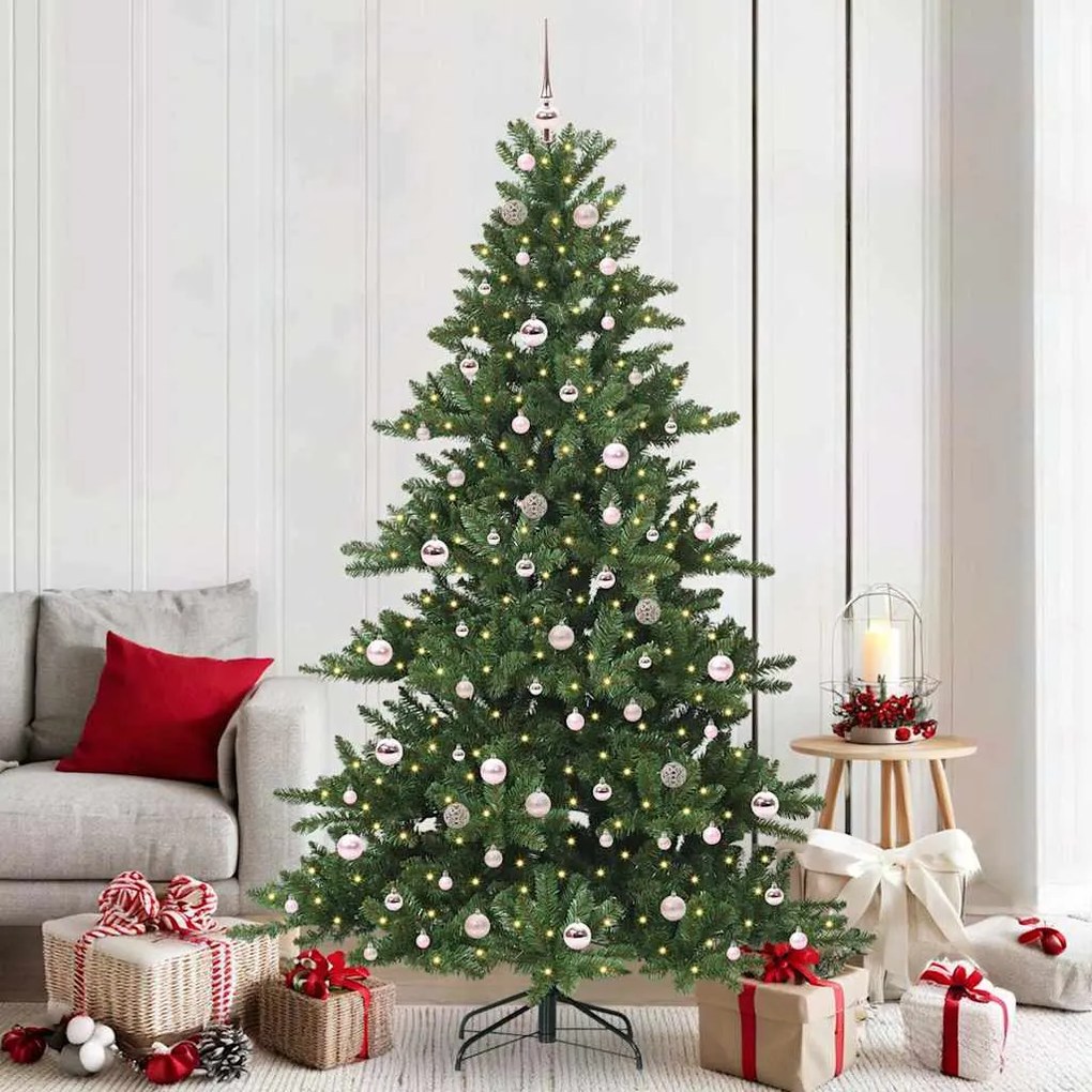 vidaXL Árvore de Natal Articulada Artificial Verde 210 cm PVC