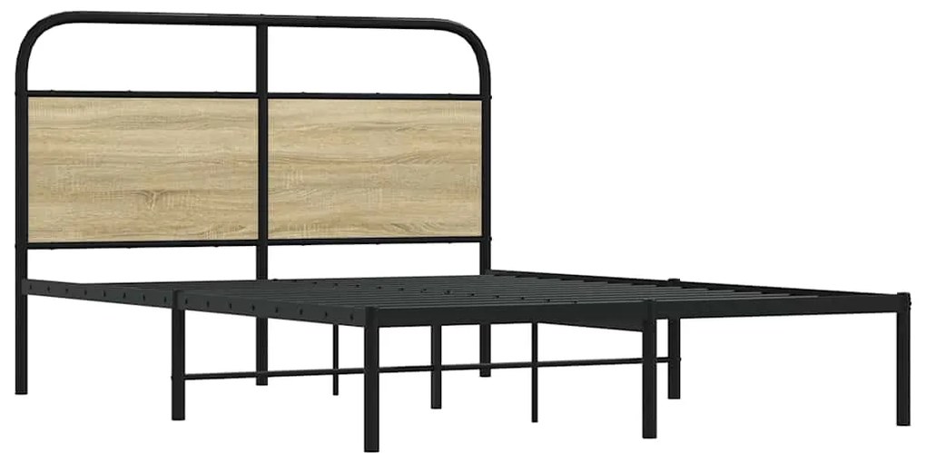 Estrutura cama s/ colchão derivados de madeira carvalho sonoma