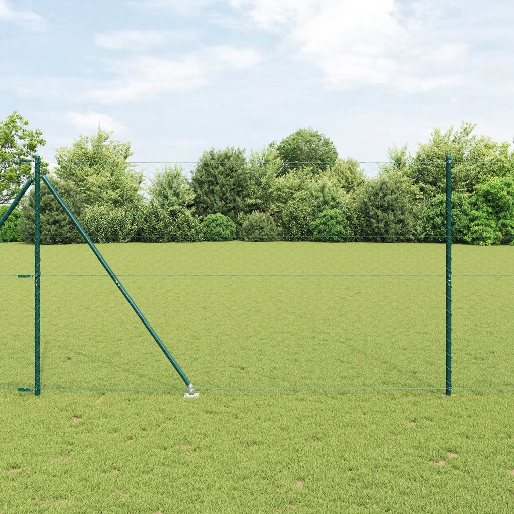 Cerca Hexagonal vidaXL Verde 1,6x100 m Aço