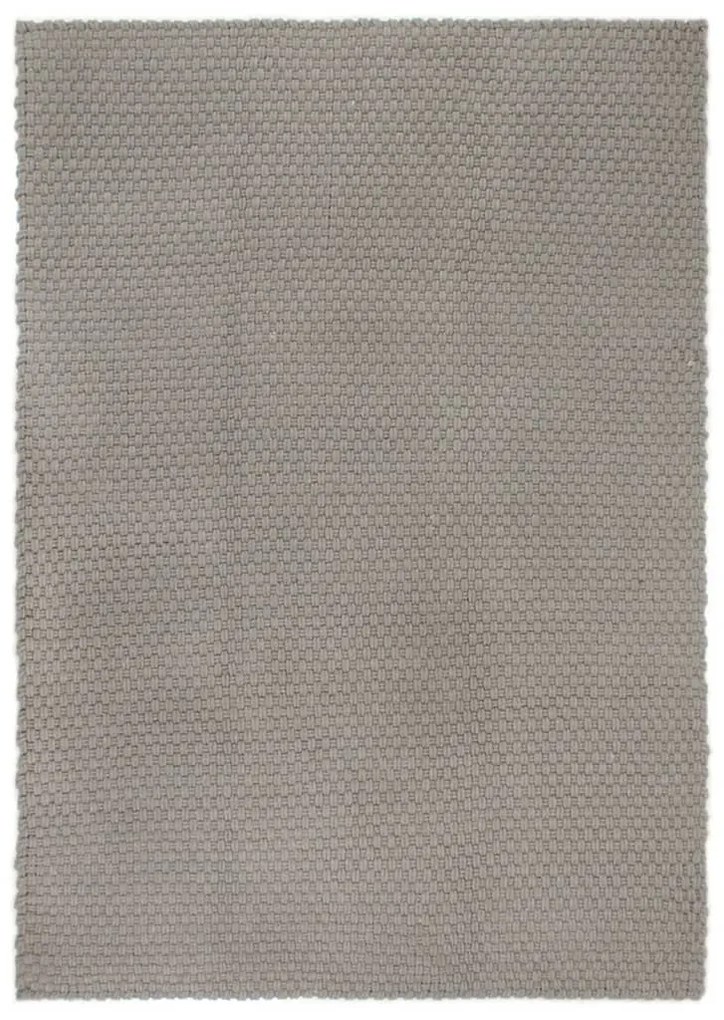 vidaXL Tapete retangular 200x300 cm algodão cinza