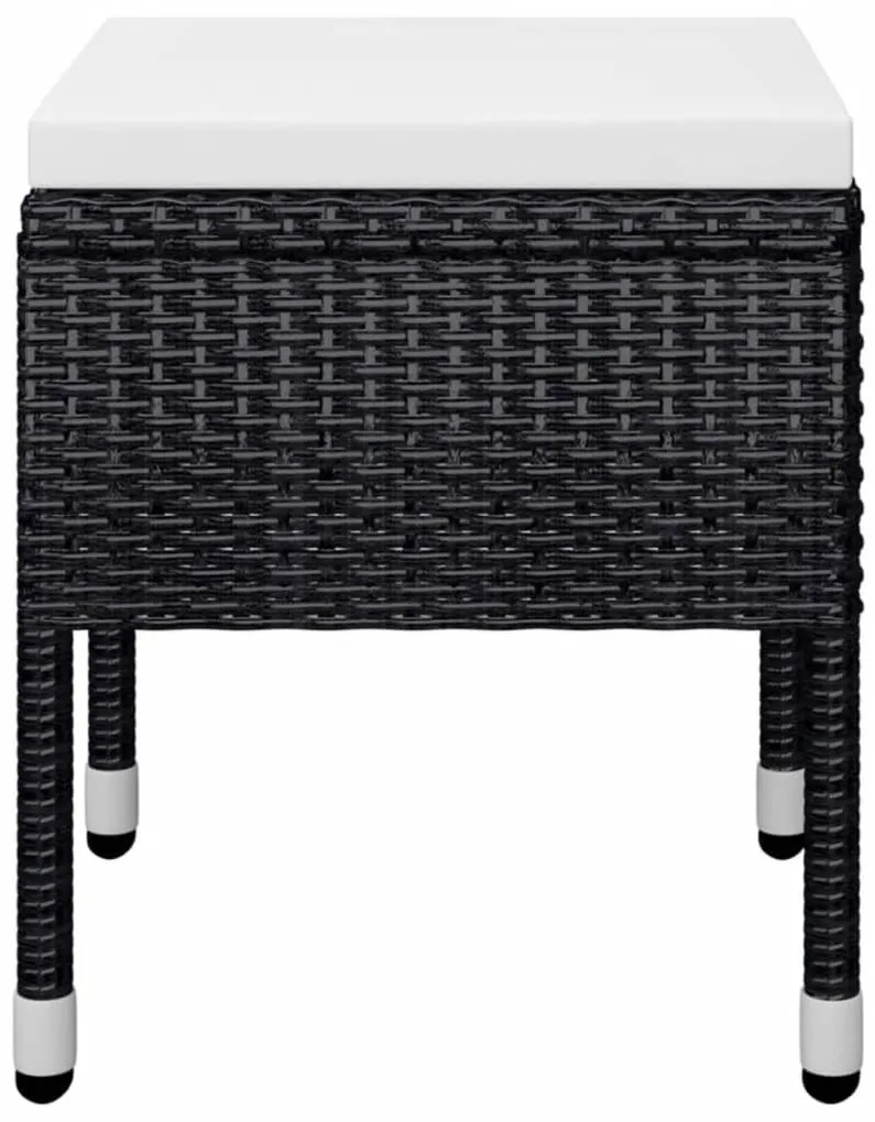 5 pcs conjunto de jantar para jardim preto
