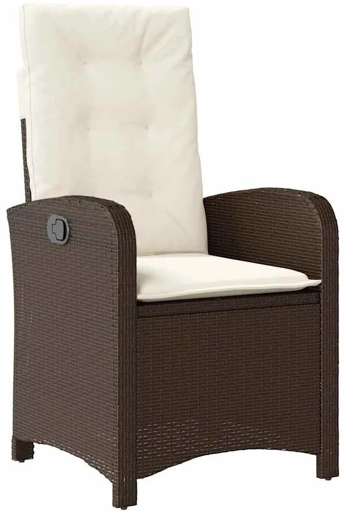 Conjunto de Jantar de Jardim de 3 Peças com Almofadas - Rattan Poliést