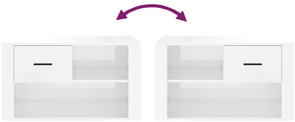 Sapateira 80x35x45 cm derivados de madeira branco brilhante