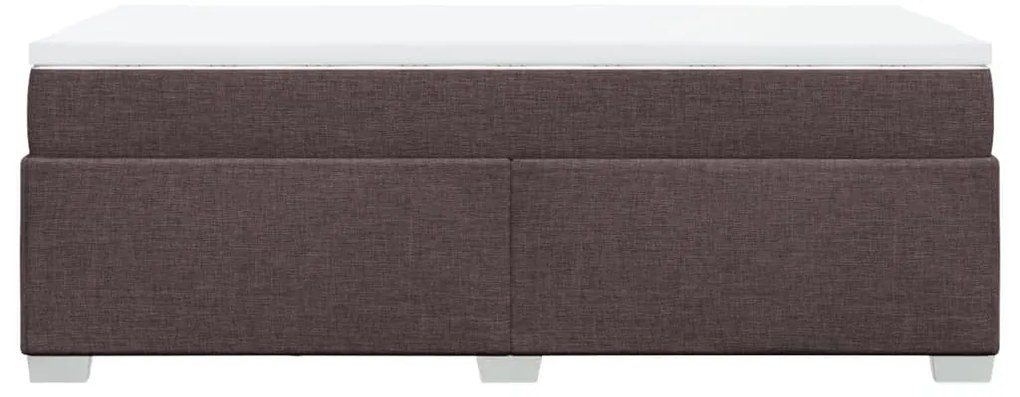 Cama com molas/colchão 90x190 cm tecido castanho-escuro