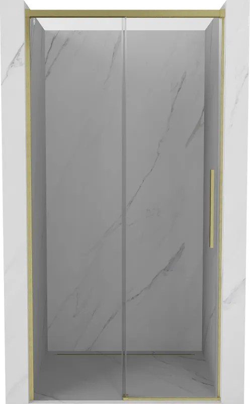 Mexen Rox porta de duche deslizante 125 cm, transparente, dourada escovada - 8C2-125-000-55-00