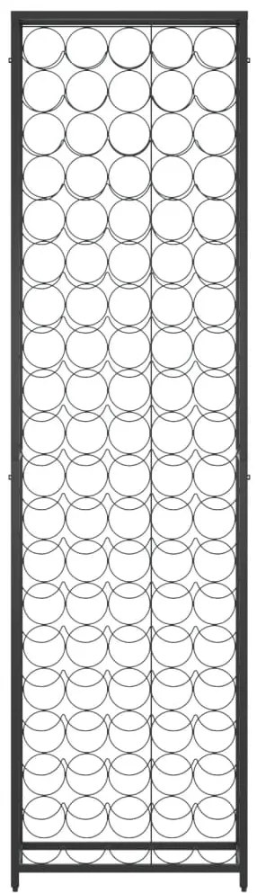 Garrafeira para 95 garrafas 54x18x200 cm ferro forjado preto