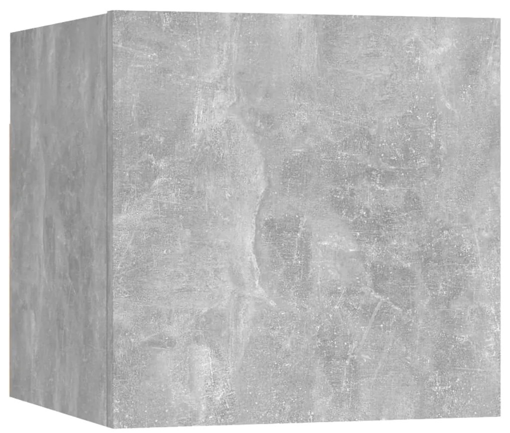 Mesas de cabeceira 2pcs derivados de madeira cinzento cimento