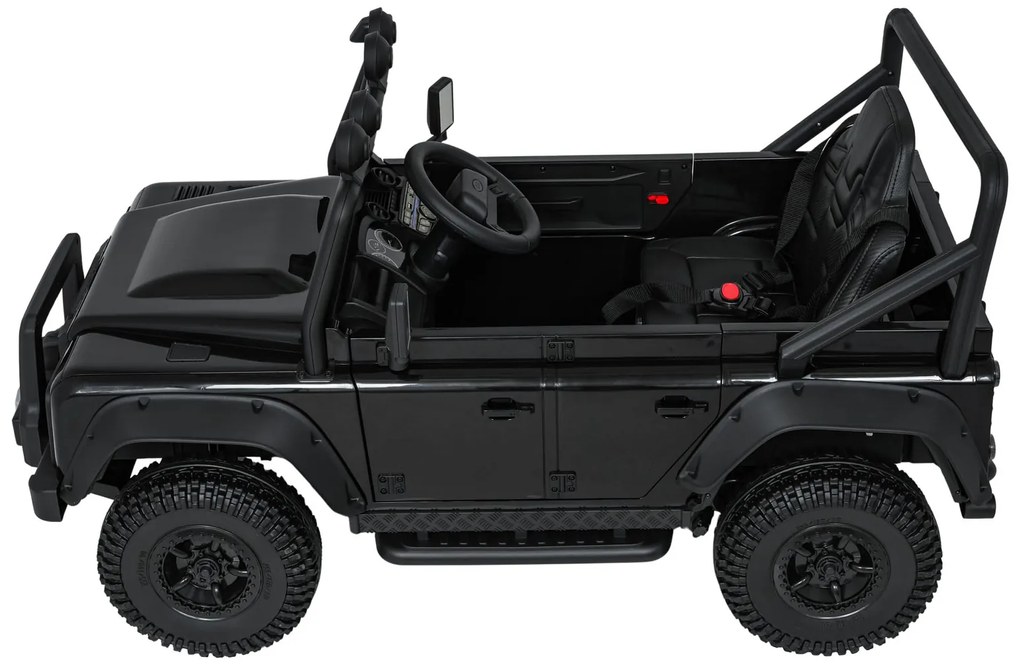 Jipe elétrico para Crianças 24V Land Rover Defender 110 SVX Concept Rodas Espuma EVA, Assento couro ecológico Preto
