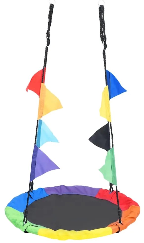 Baloiço arco-íris com bandeiras 100 cm