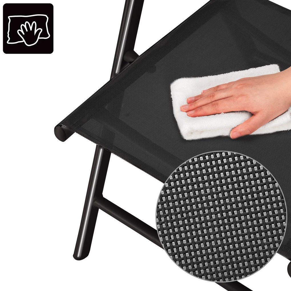 Conjunto de refeição de jardim Bern 7 peças com 6 cadeiras e 1 mesa em alumínio antracite
