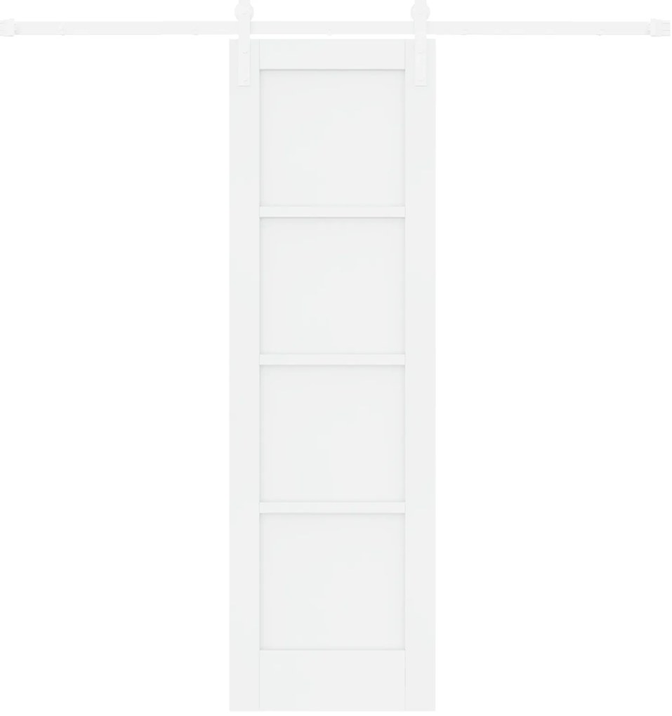 Porta Deslizante vidaXL com Conjunto de Ferragens Branca 61x198.5 cm M