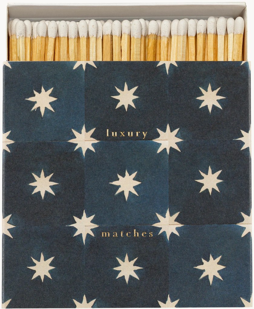 Caixa de fósforos de design Navy Star Tile