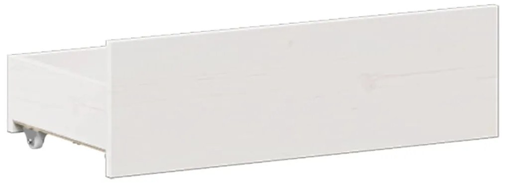 Cama com estante sem colchão 160x200 cm pinho maciço branco