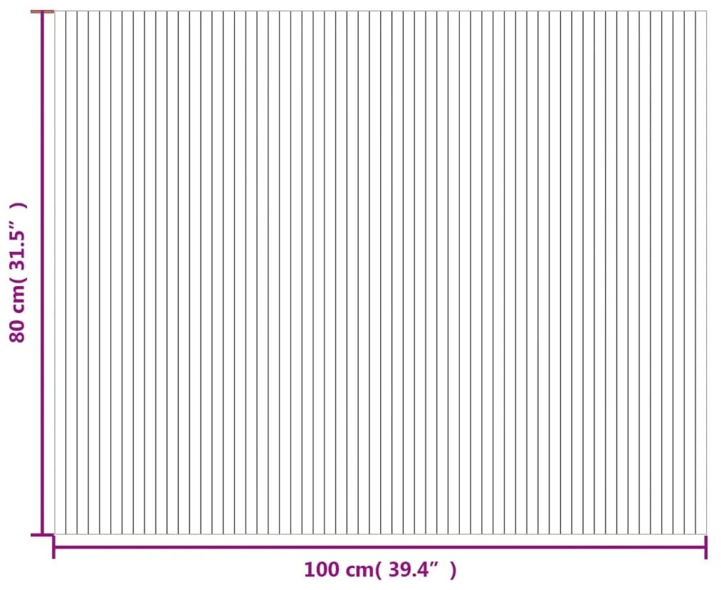 Tapete retangular 80x100 cm bambu castanho-escuro
