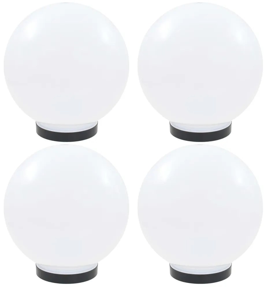 Candeeiros esféricos LED 4 pcs 25 cm PMMA