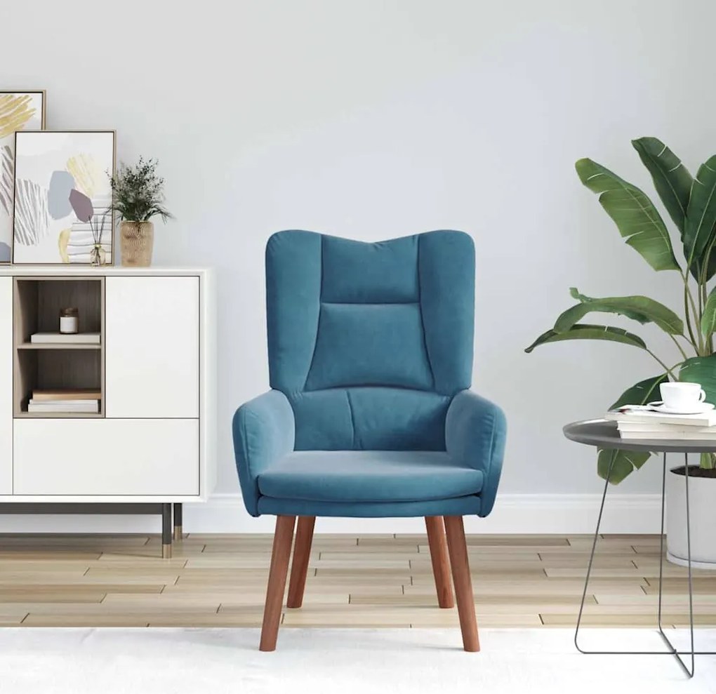 Poltrona Relaxante Velvet Azul