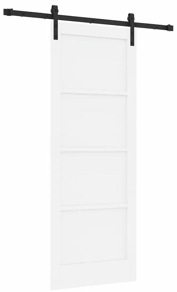 Porta Deslizante com Conjunto de Acessórios Branca 78x202 cm Madeira M