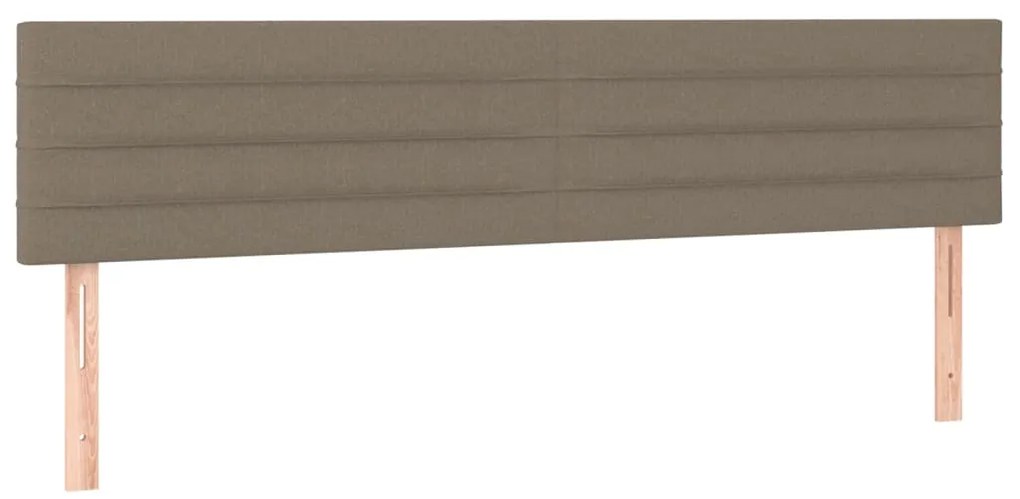 Cama box spring colchão/LED 120x190cm tecido cinza-acastanhado