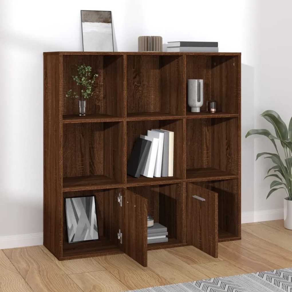 Estante 98x30x98 cm cor carvalho castanho