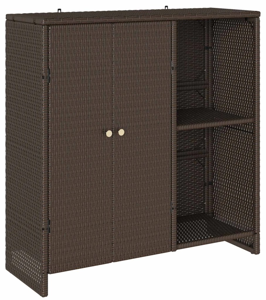 vidaXL Armário de arrumação com porta Castanho 100 x 36 x 102 cm Vime