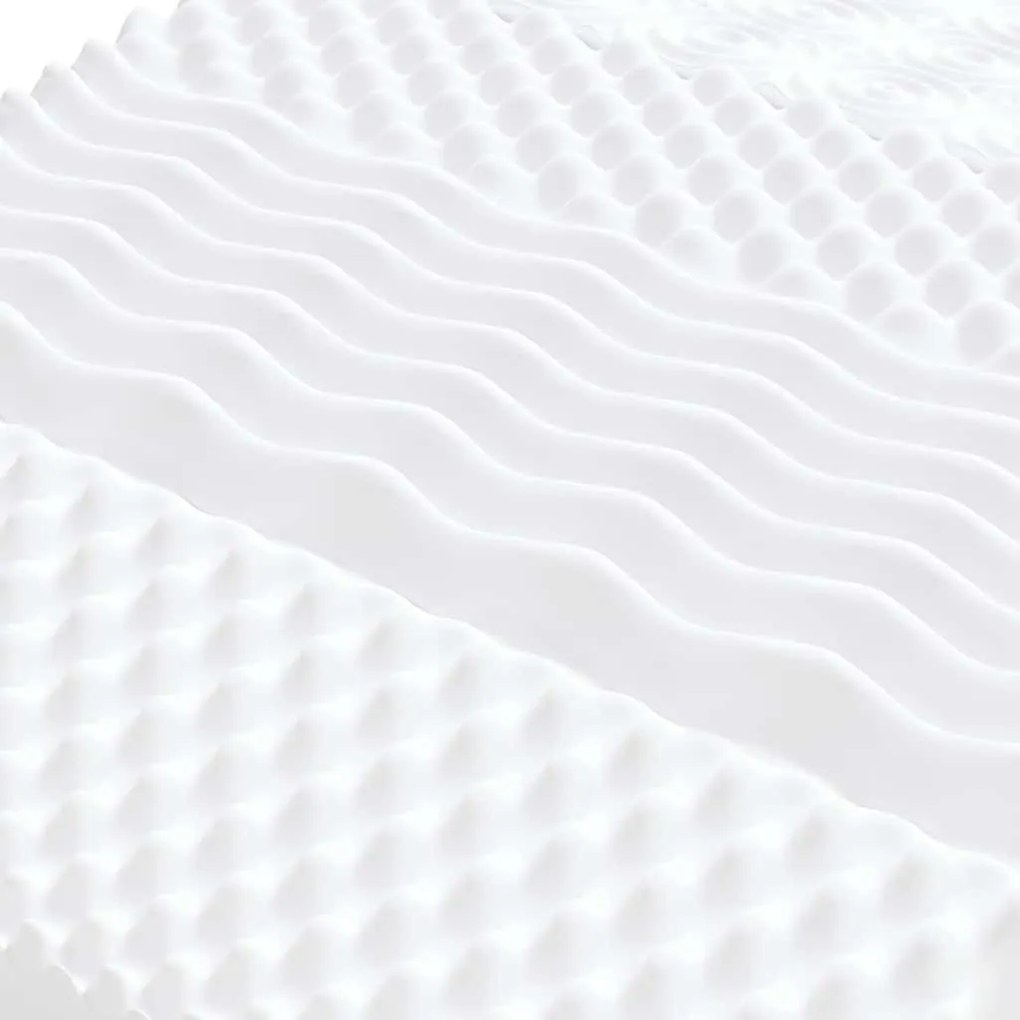 Colchão de espuma 100x220 cm 7 zonas dureza 20 ILD branco