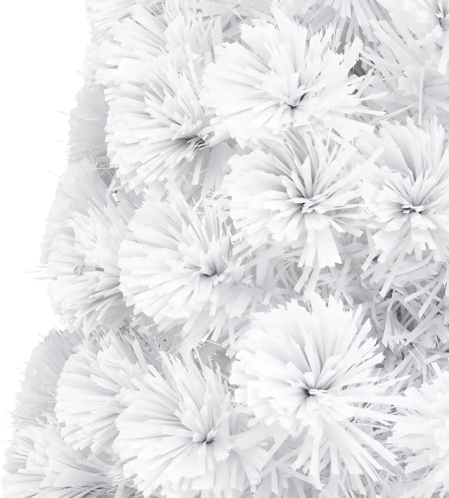 Árvore Natal artificial pré-iluminada 120 cm fibra ótica branco