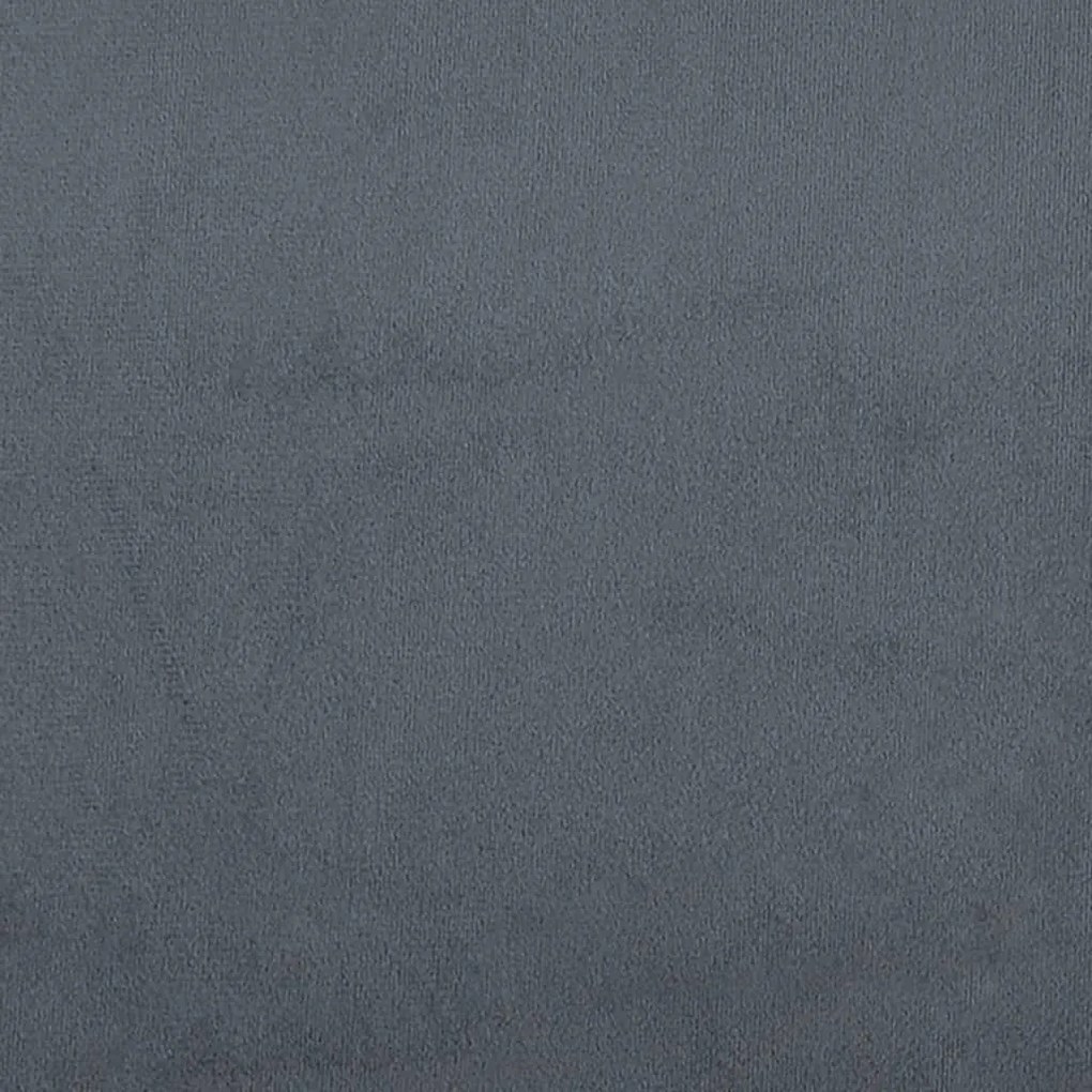 Sofá 2 lug. c/ almofadas decorativas 120 cm veludo cinza-escuro
