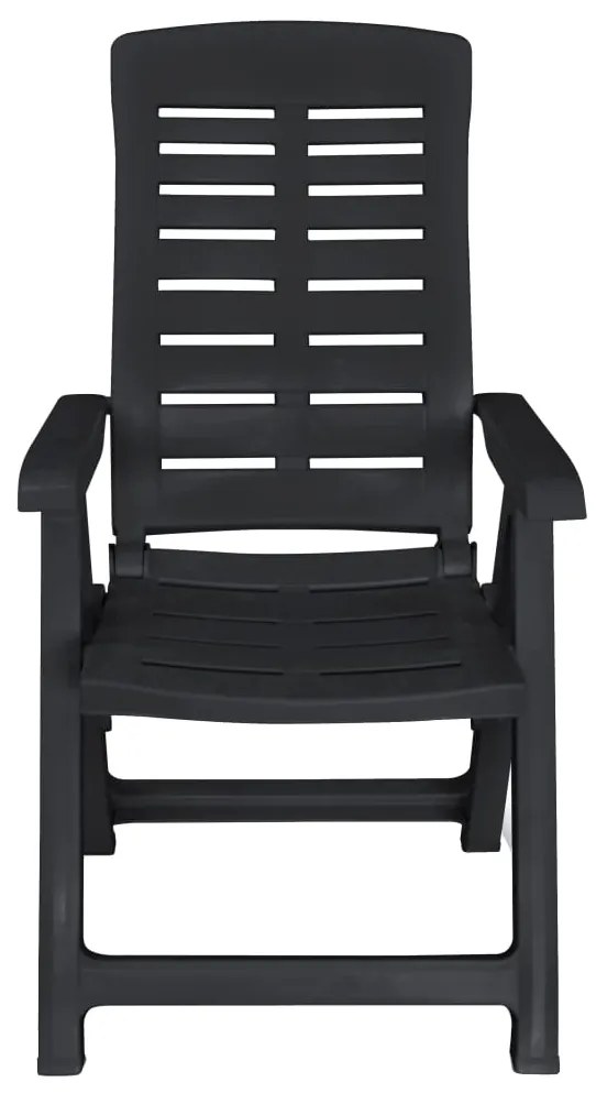 Conjunto de jantar de exterior 11 pcs plástico antracite