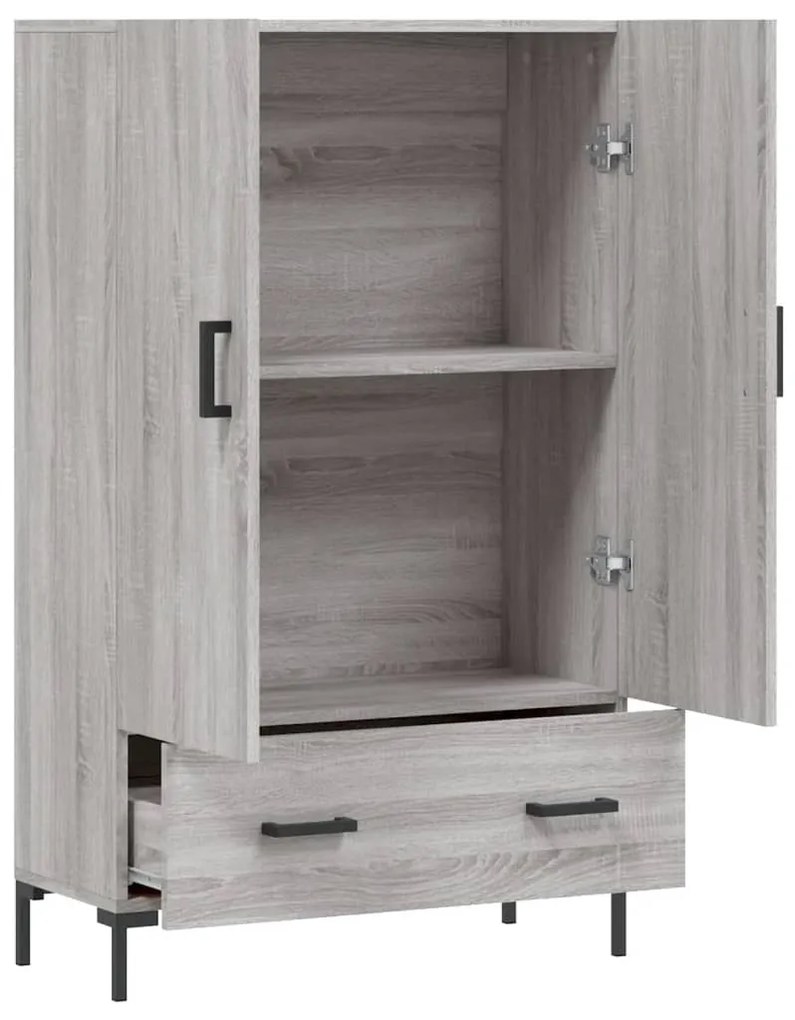 Armário alto derivados de madeira 69,5x31x115cm cinza sonoma