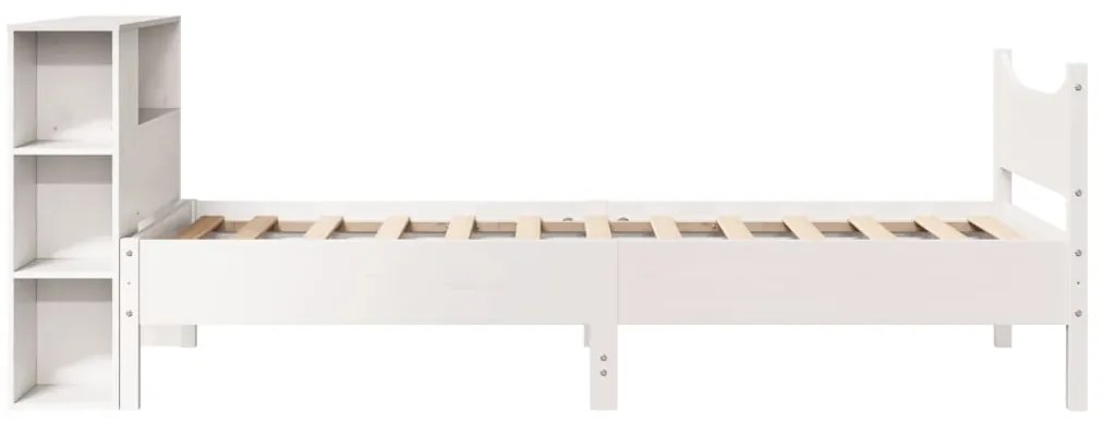 Cama sem colchão 100x200 cm madeira de pinho maciça branco